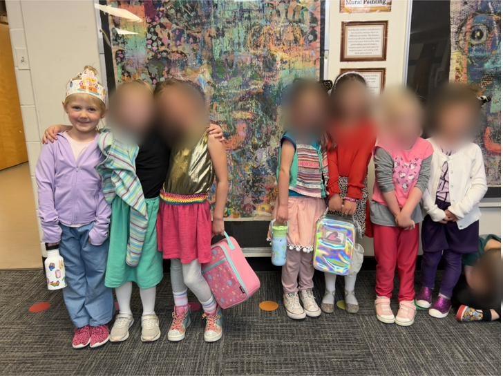 Kids wearing the outfits