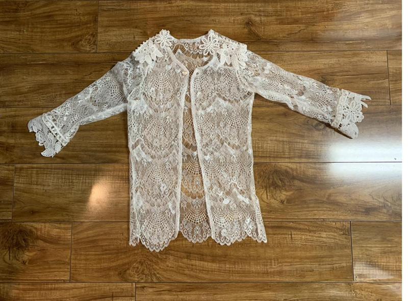 Lace cardigan, flat